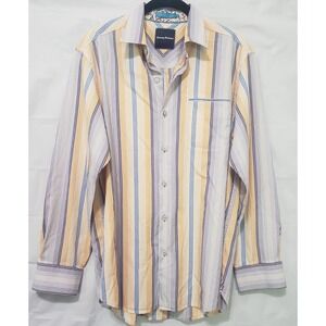 Tommy Bahama Men's Long Sleeve Button Up Striped Shirt Sz M Cotton/Silk